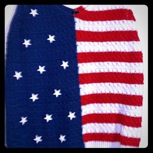 American Flag Sweater Tank